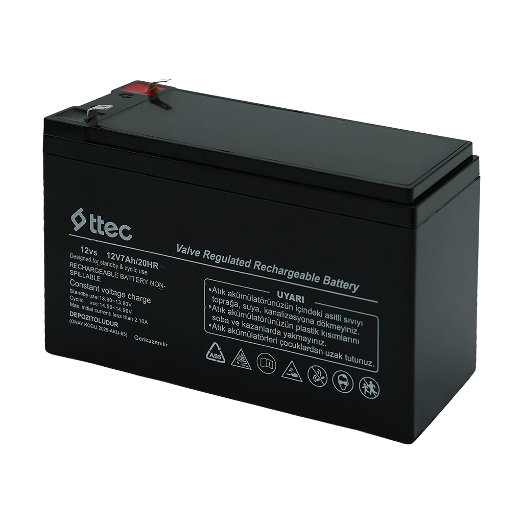 ttec 12vs 12V 7Ah Bakımsız Kuru Akü (TSS)
