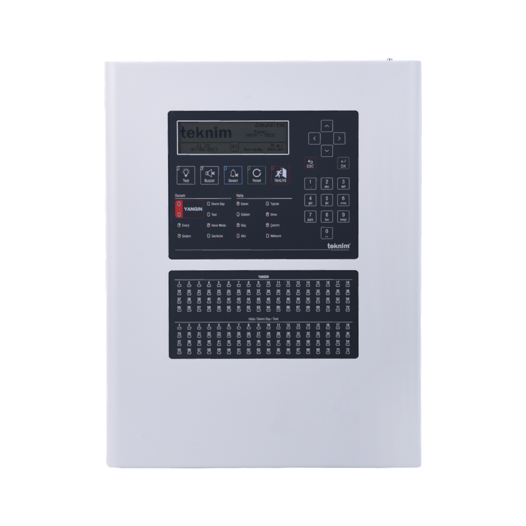 64342_04C47328-FEF0-B2A7-787DA06B72E7A119_b Teknim TFP-2114 4 Loop Akıllı Adresli Yangın Alarm Paneli, Network Edilebilir - Görsel 1